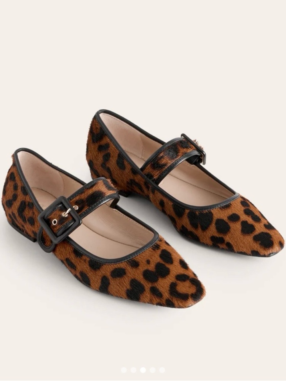 Boden Leopard Pony Hair Mary Jane Flats NWOT